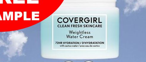 FREE Covergirl Clean Fresh Skincare Weightless Water Cream Sample