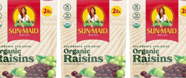 Sun-Maid Organic Raisins 4lb Only $11.49 on Amazon (Regularly $18) + Free Recipe Booklet
