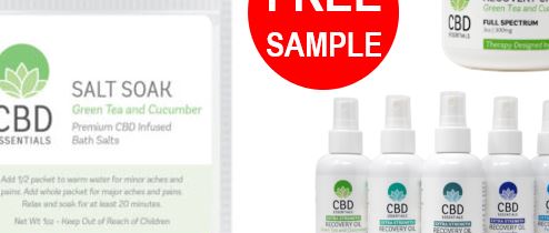 FREE Cannaisseur Brands Bath Salts, Recovery Cream or Recover Oil Sample